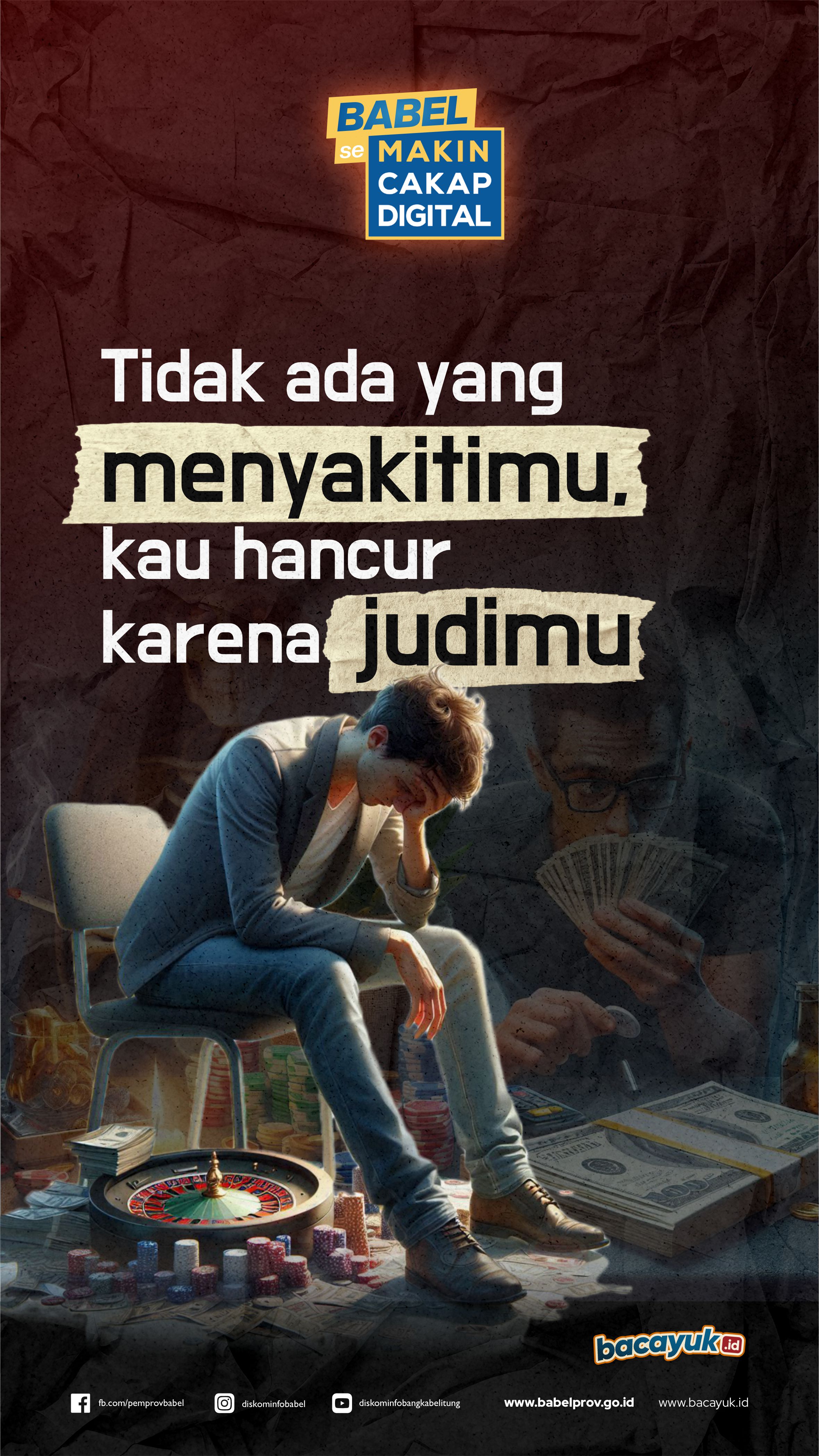 Infografis, tidak ada yang menyakitimu, kau hancur karena judimu